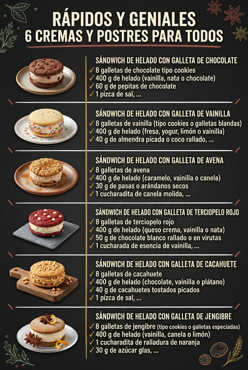 Rapidos y geniales 6 Cremas y Postres para todos