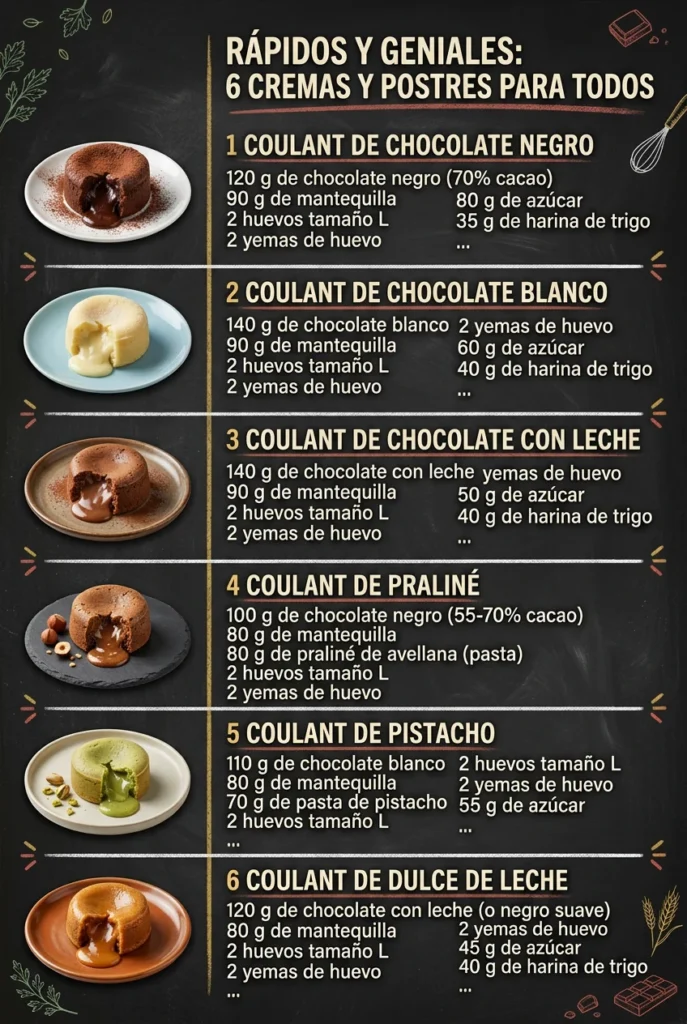 Rapidos y geniales 6 Cremas y Postres para todos