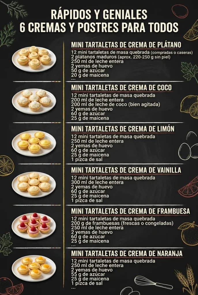 Rapidos y geniales 6 Cremas y Postres para todos