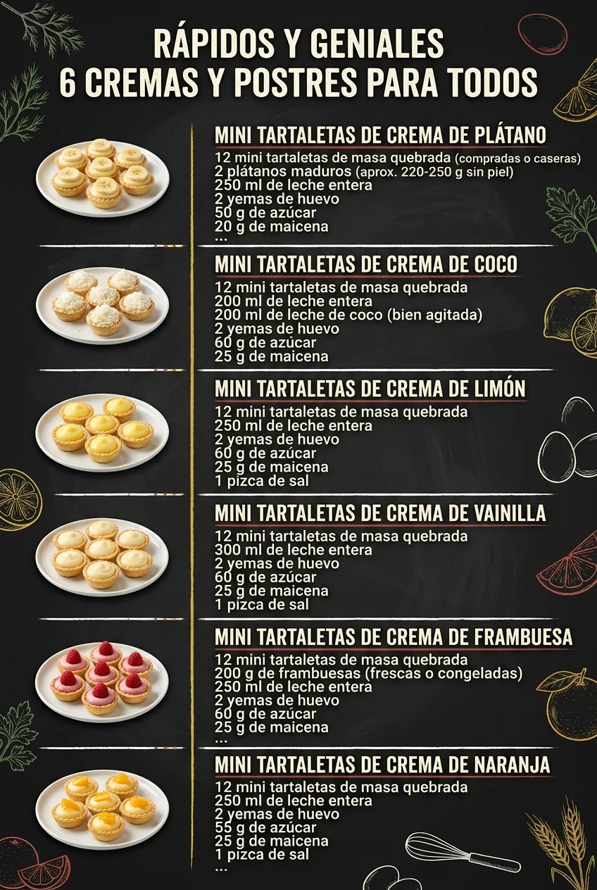 Rapidos y geniales 6 Cremas y Postres para todos