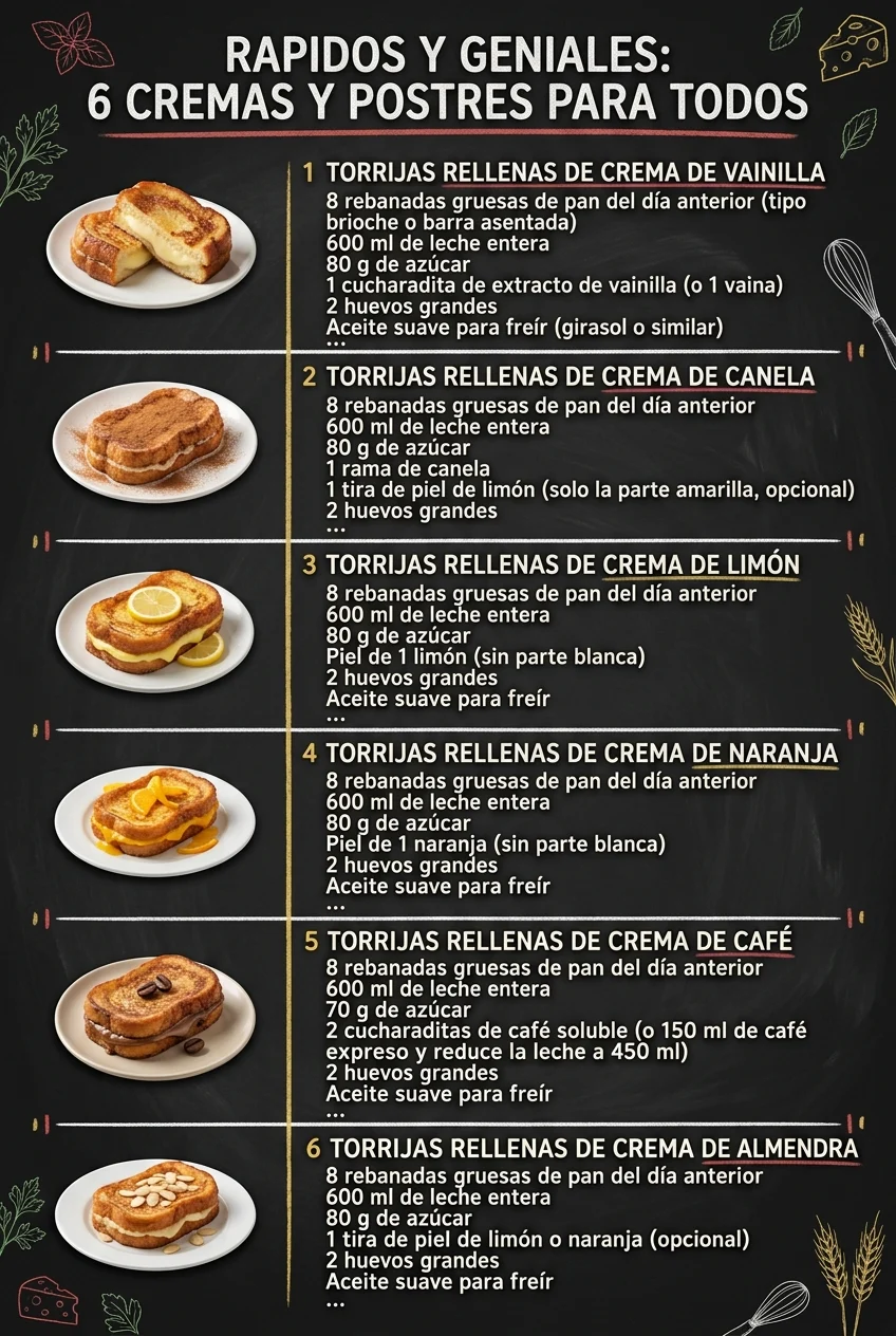 Rapidos y geniales 6 Cremas y Postres para todos