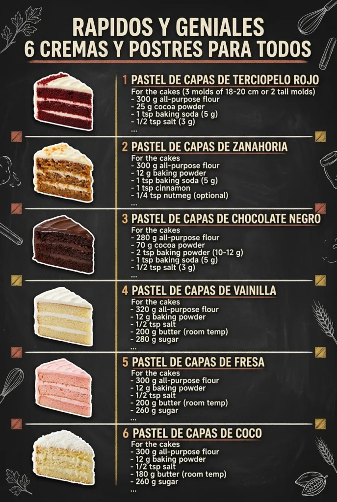 Rapidos y geniales 6 Cremas y Postres para todos