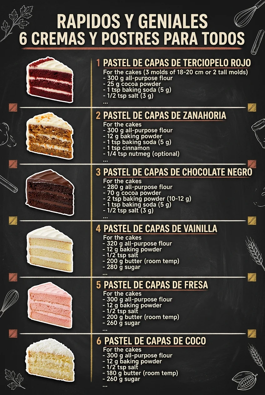 Rapidos y geniales 6 Cremas y Postres para todos