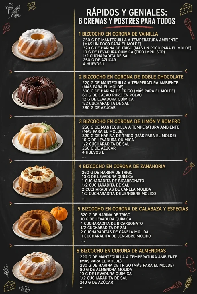 Rapidos y geniales 6 Cremas y Postres para todos