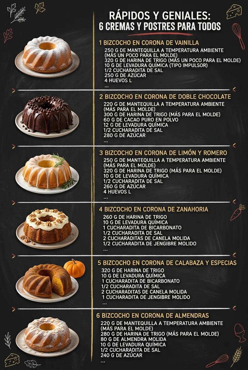 Rapidos y geniales 6 Cremas y Postres para todos