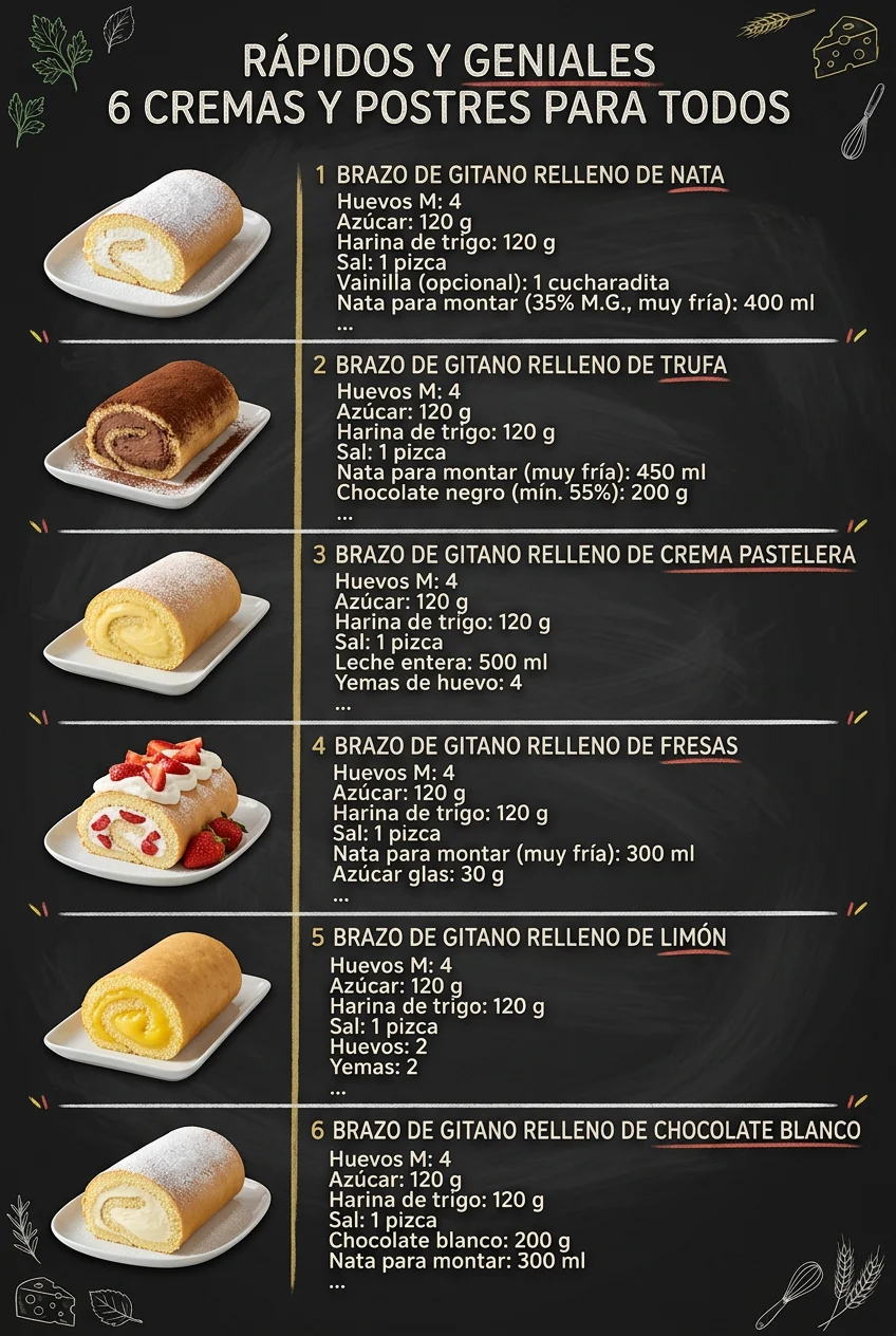 Rapidos y geniales 6 Cremas y Postres para todos