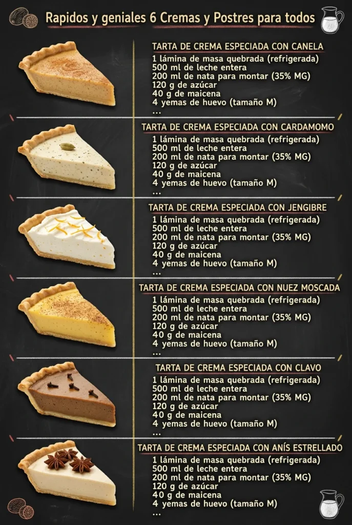 Rapidos y geniales 6 Cremas y Postres para todos