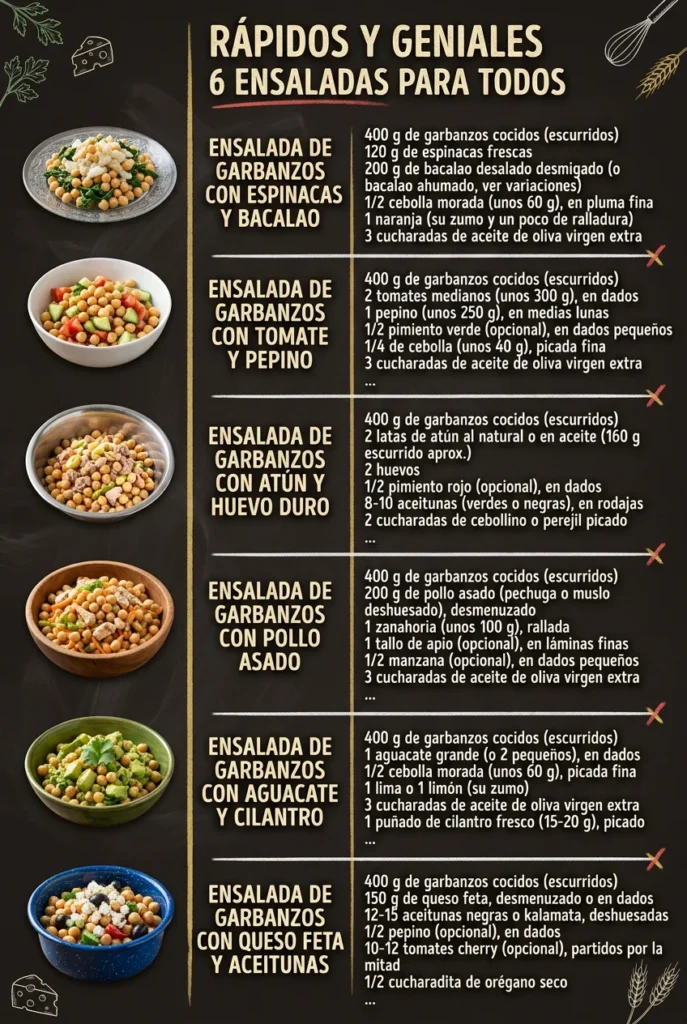 Rapidos y geniales 6 Ensaladas para todos