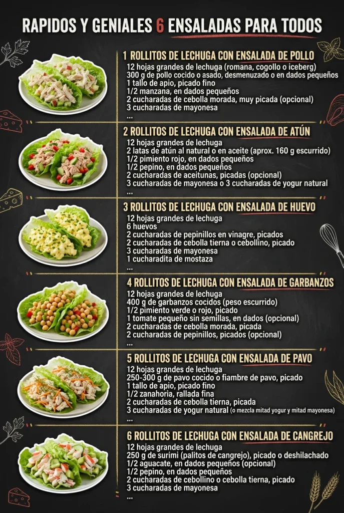 Rapidos y geniales 6 Ensaladas para todos