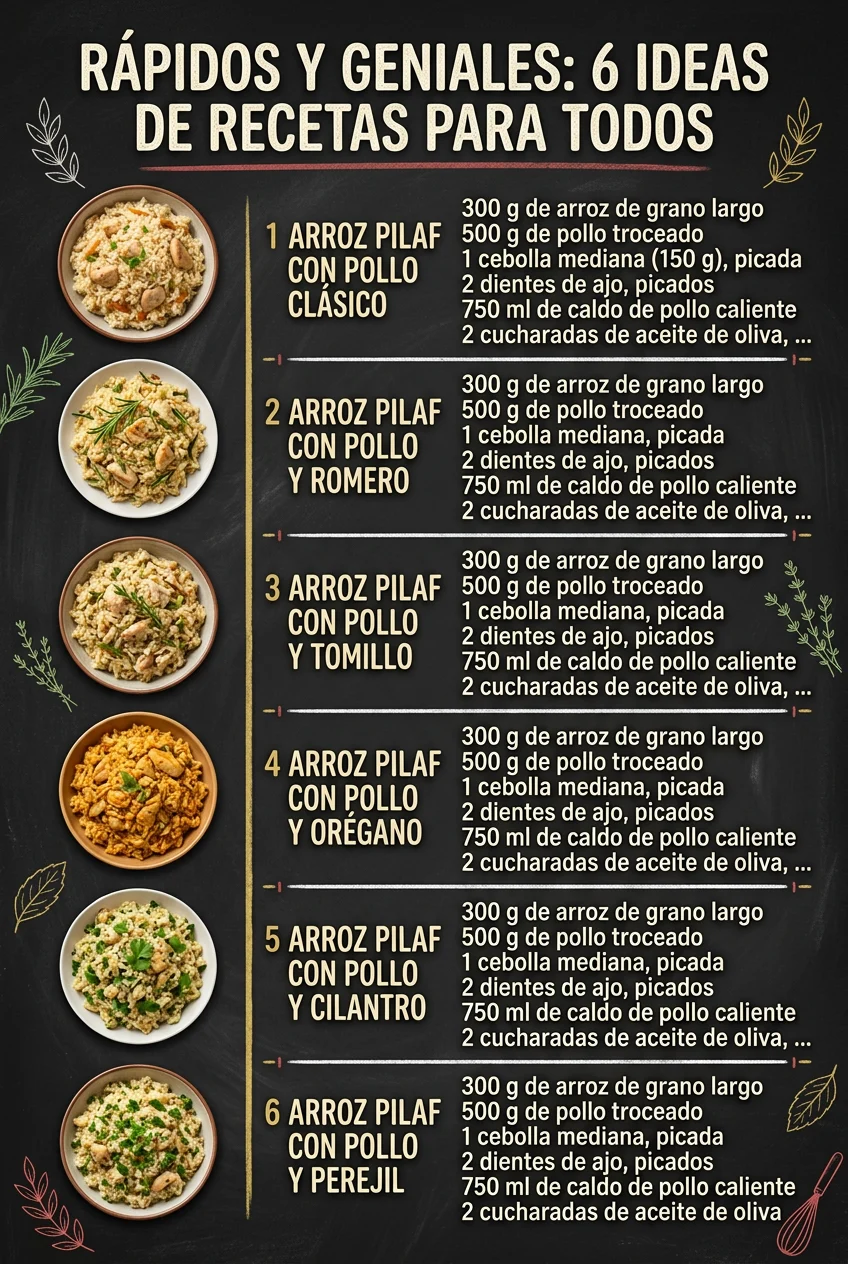 Rapidos y geniales 6 Ideas de Recetas para todos