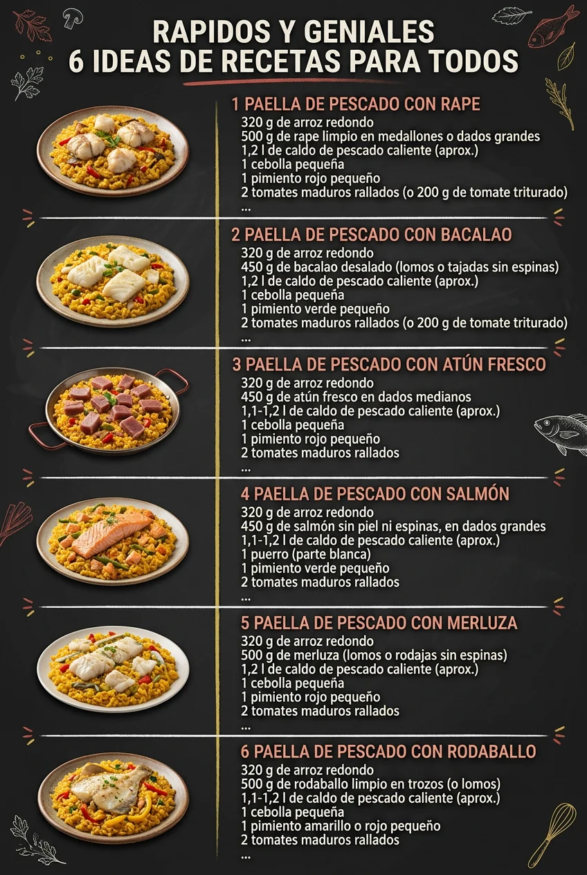 Rapidos y geniales 6 Ideas de Recetas para todos