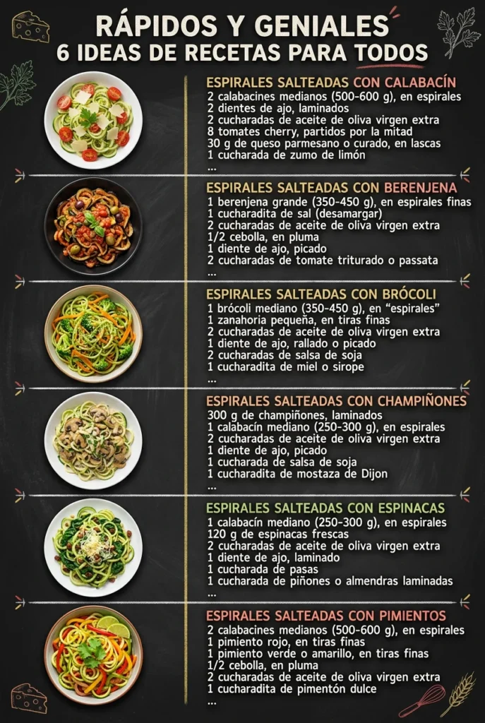 Rapidos y geniales 6 Ideas de Recetas para todos