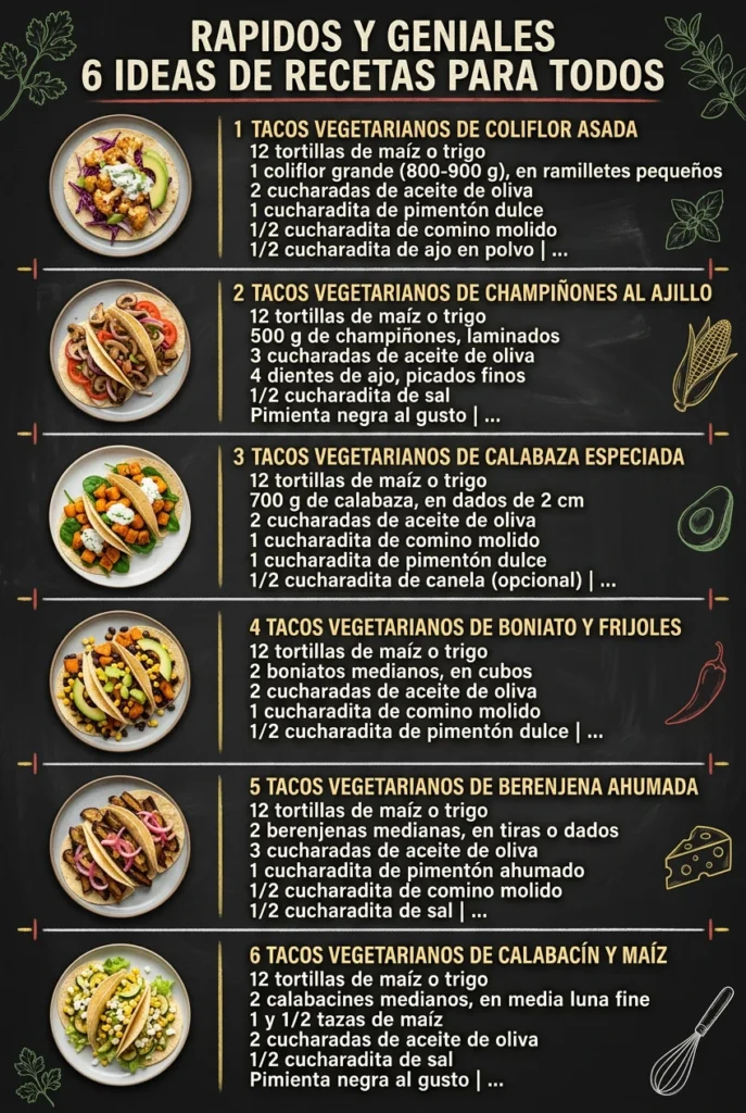 Rapidos y geniales 6 Ideas de Recetas para todos