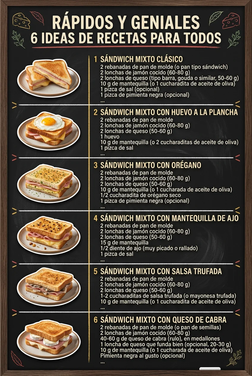 Rapidos y geniales 6 Ideas de Recetas para todos