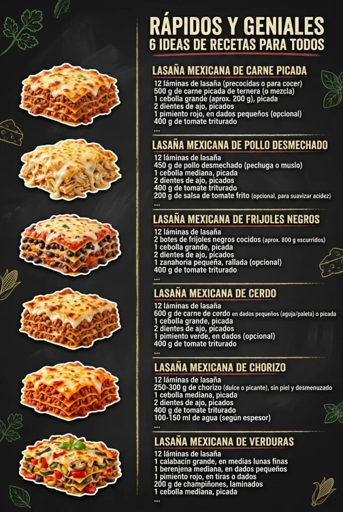 Rapidos y geniales 6 Ideas de Recetas para todos