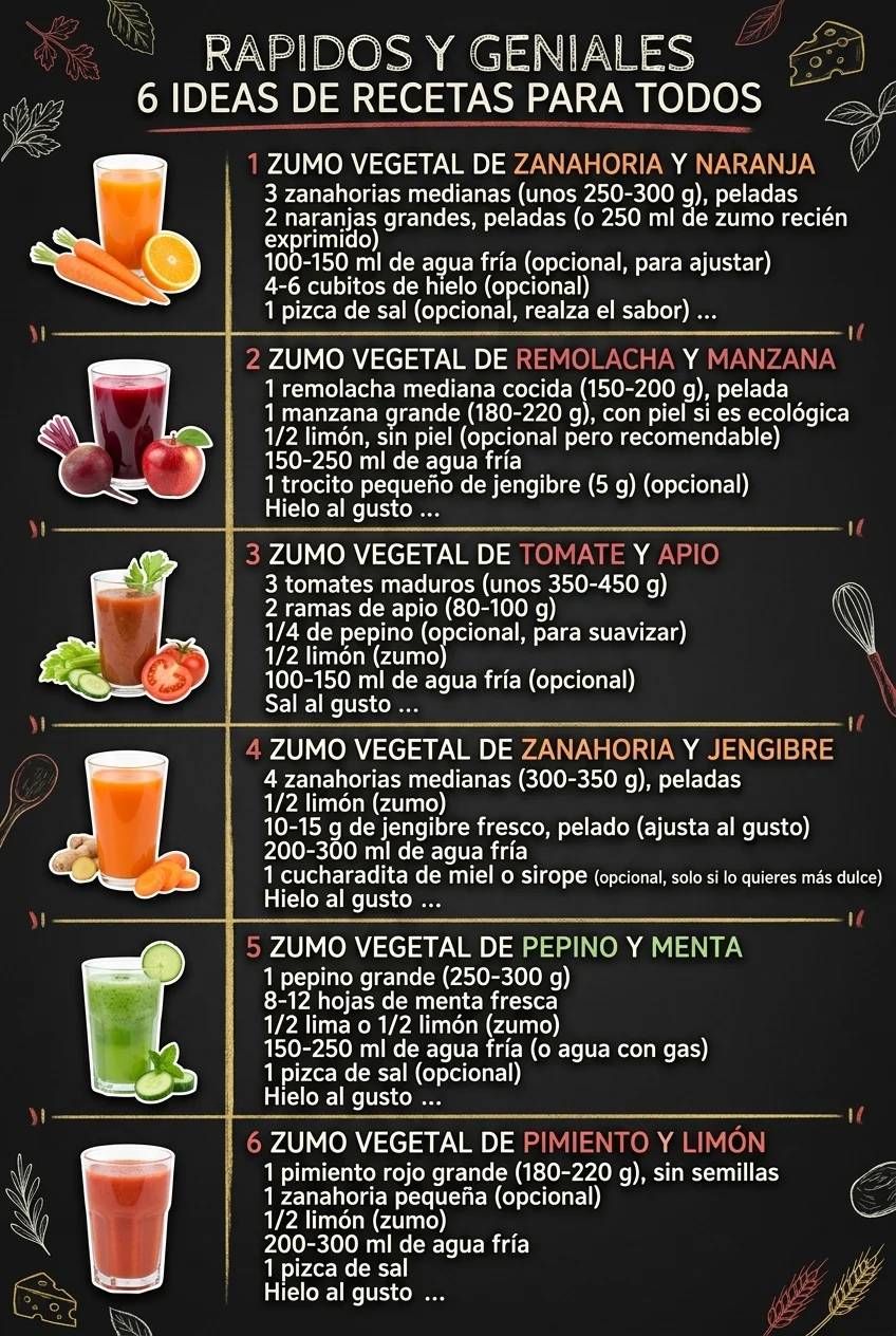 Rapidos y geniales 6 Ideas de Recetas para todos