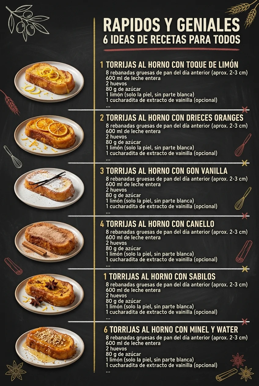 Rapidos y geniales 6 Ideas de Recetas para todos
