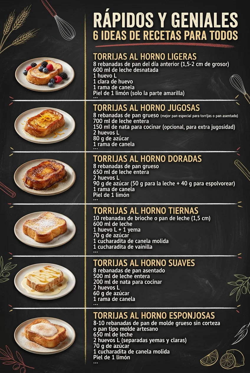Rapidos y geniales 6 Ideas de Recetas para todos