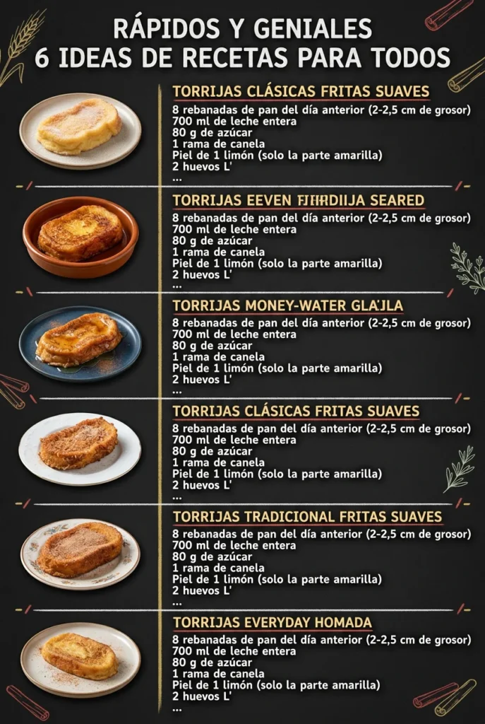 Rapidos y geniales 6 Ideas de Recetas para todos