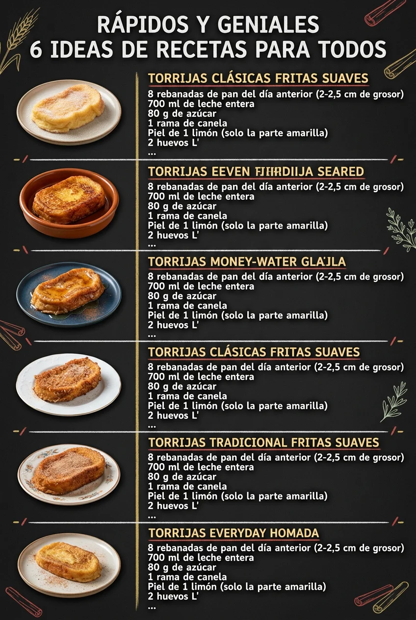 Rapidos y geniales 6 Ideas de Recetas para todos