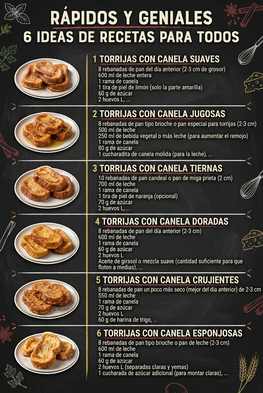 Rapidos y geniales 6 Ideas de Recetas para todos