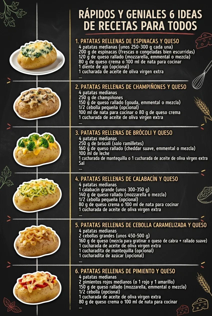 Rapidos y geniales 6 Ideas de Recetas para todos