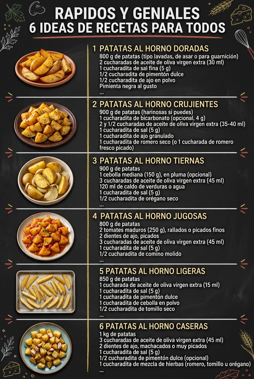 Rapidos y geniales 6 Ideas de Recetas para todos