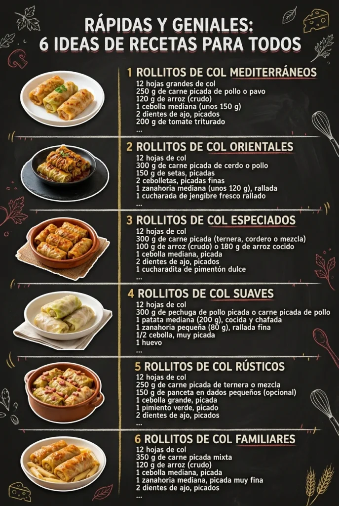 Rapidos y geniales 6 Ideas de Recetas para todos