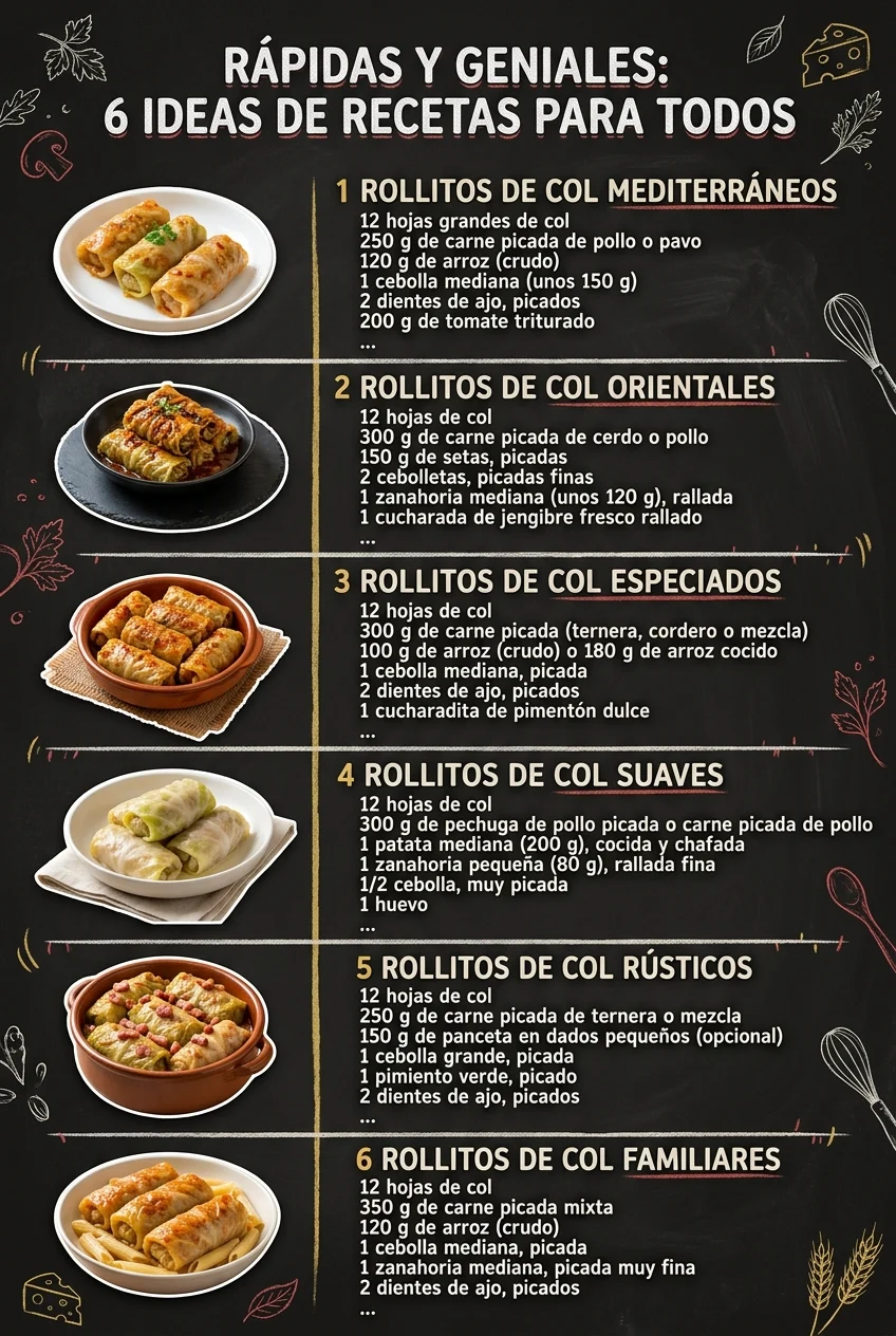 Rapidos y geniales 6 Ideas de Recetas para todos