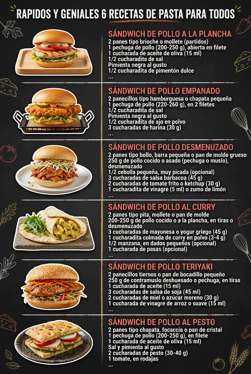 Rapidos y geniales 6 Recetas de Pasta para todos