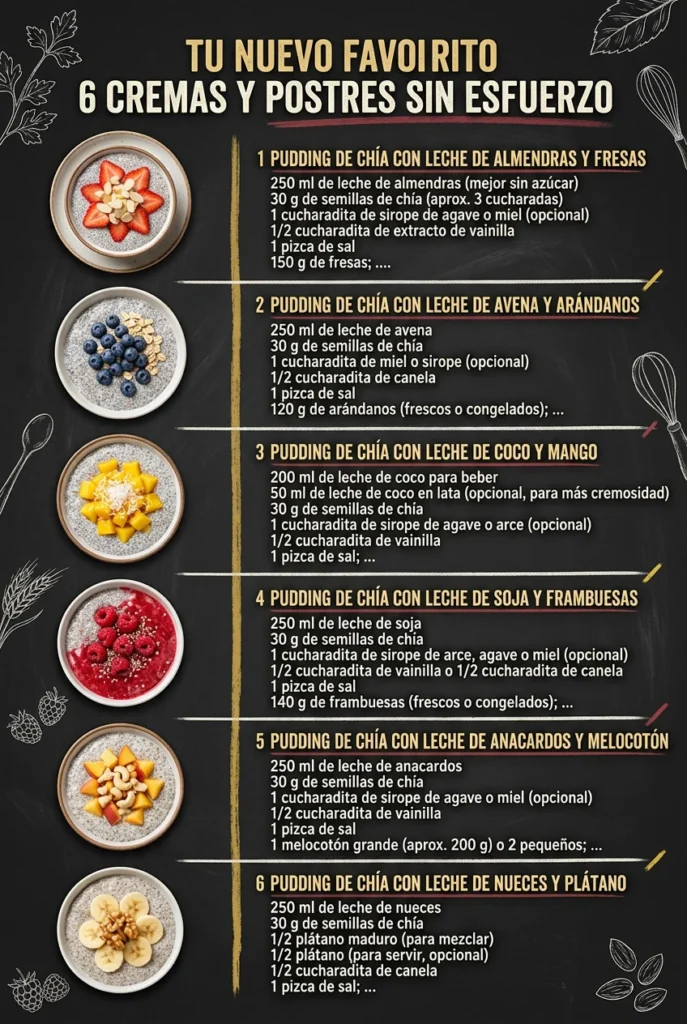 Tu nuevo favorito 6 Cremas y Postres sin esfuerzo