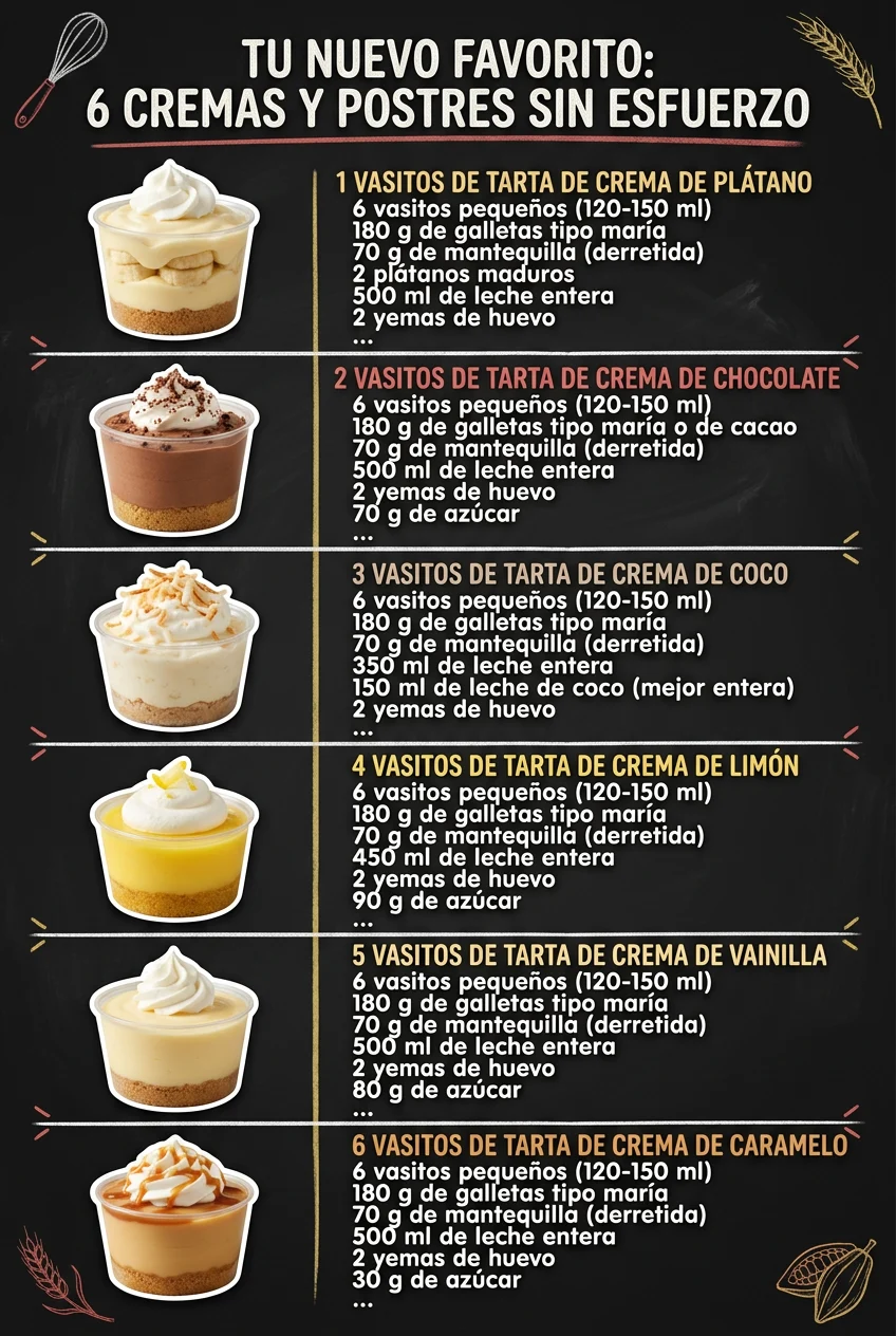 Tu nuevo favorito 6 Cremas y Postres sin esfuerzo