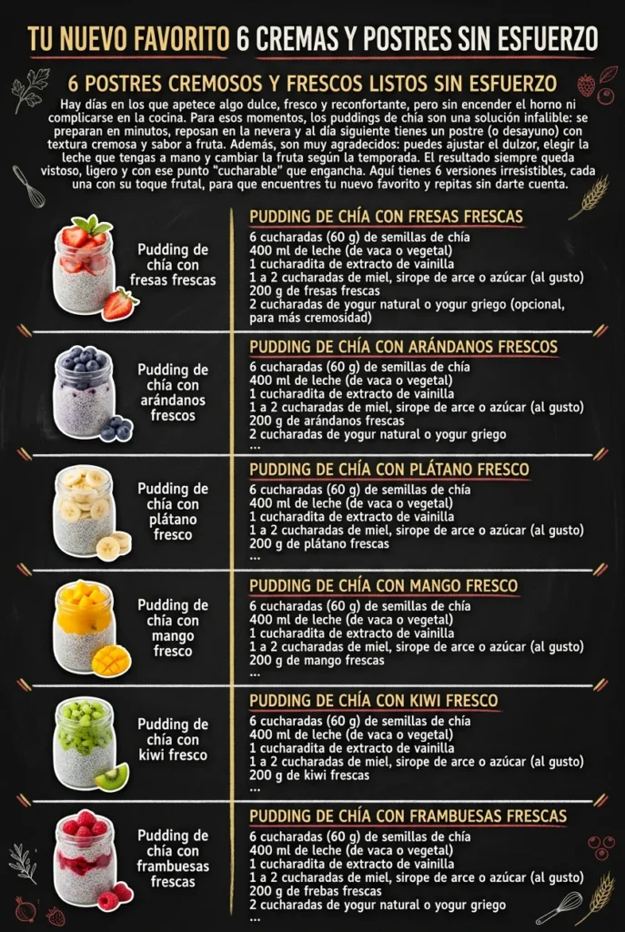 Tu nuevo favorito 6 Cremas y Postres sin esfuerzo