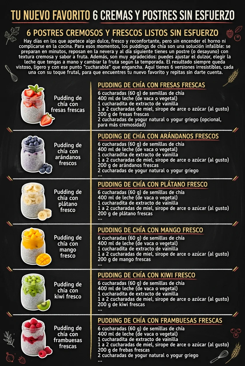 Tu nuevo favorito 6 Cremas y Postres sin esfuerzo