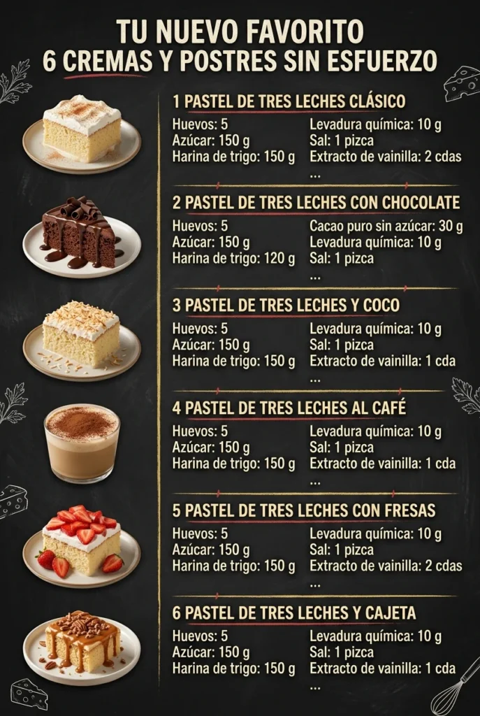 Tu nuevo favorito 6 Cremas y Postres sin esfuerzo