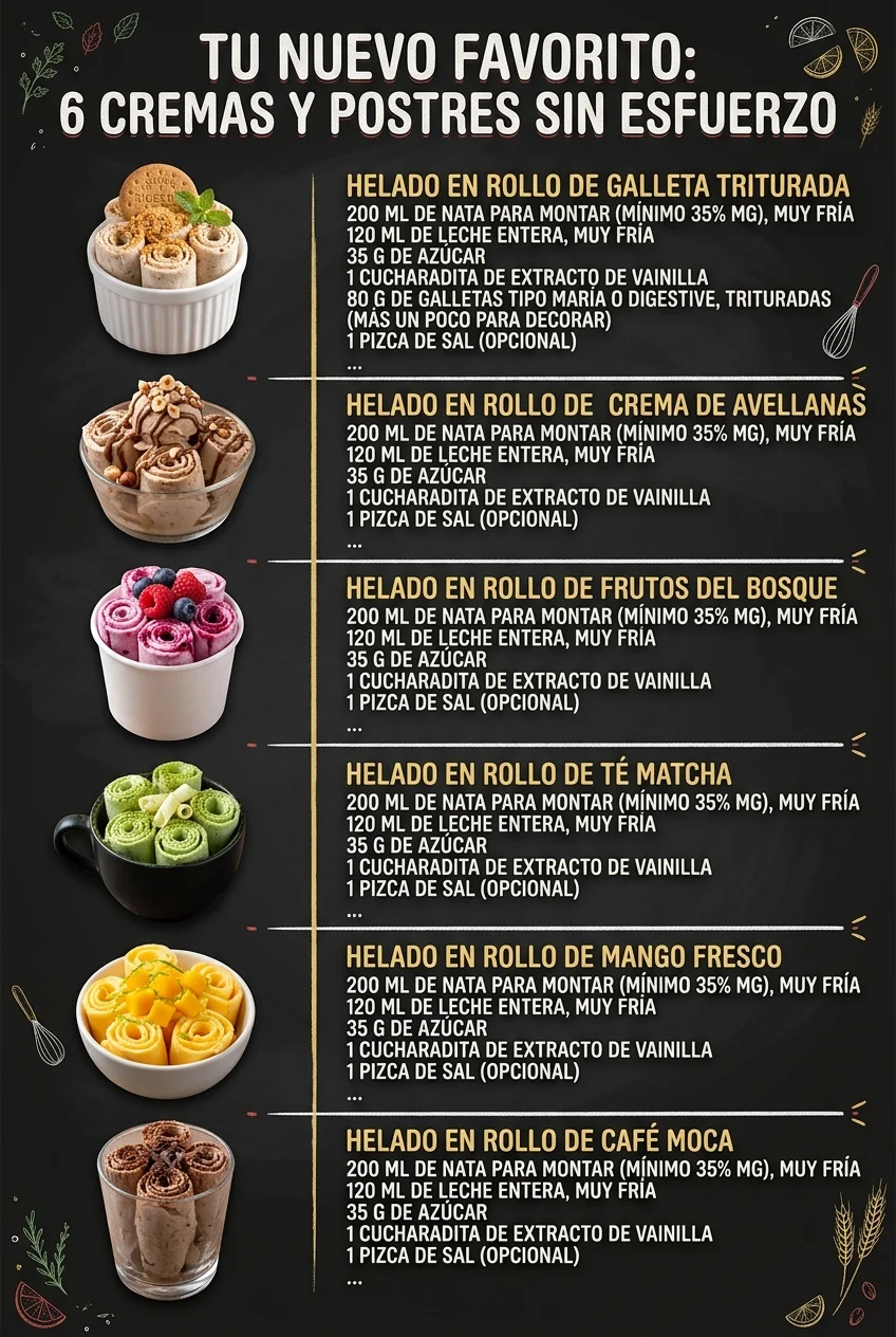 Tu nuevo favorito 6 Cremas y Postres sin esfuerzo