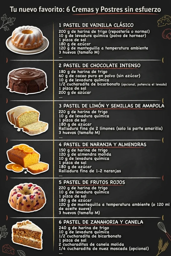 Tu nuevo favorito 6 Cremas y Postres sin esfuerzo
