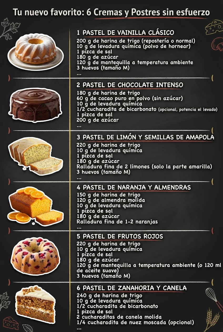 Tu nuevo favorito 6 Cremas y Postres sin esfuerzo