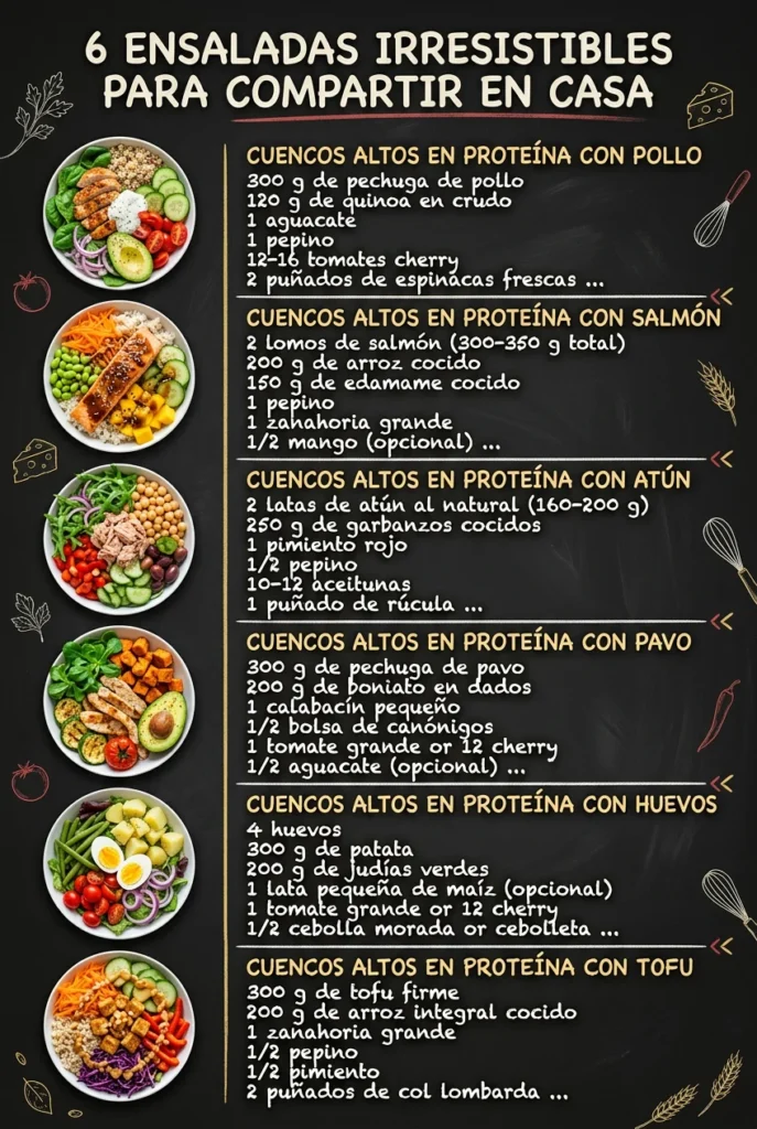 6 Ensaladas irresistibles para compartir en casa