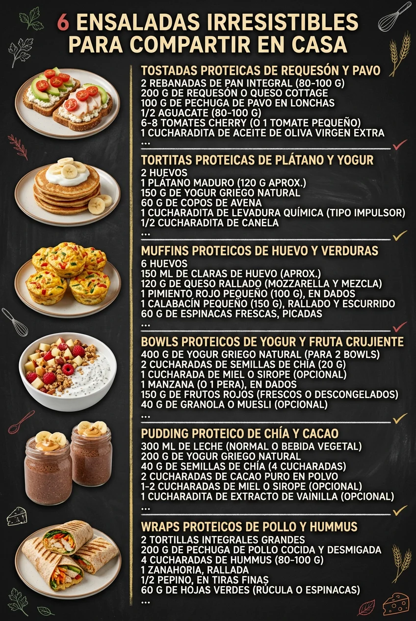 6 Ensaladas irresistibles para compartir en casa