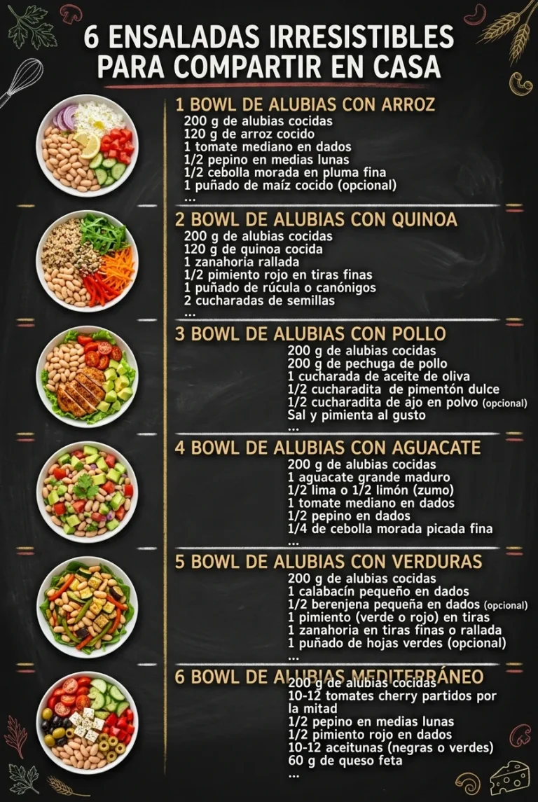 6 Ensaladas irresistibles para compartir en casa