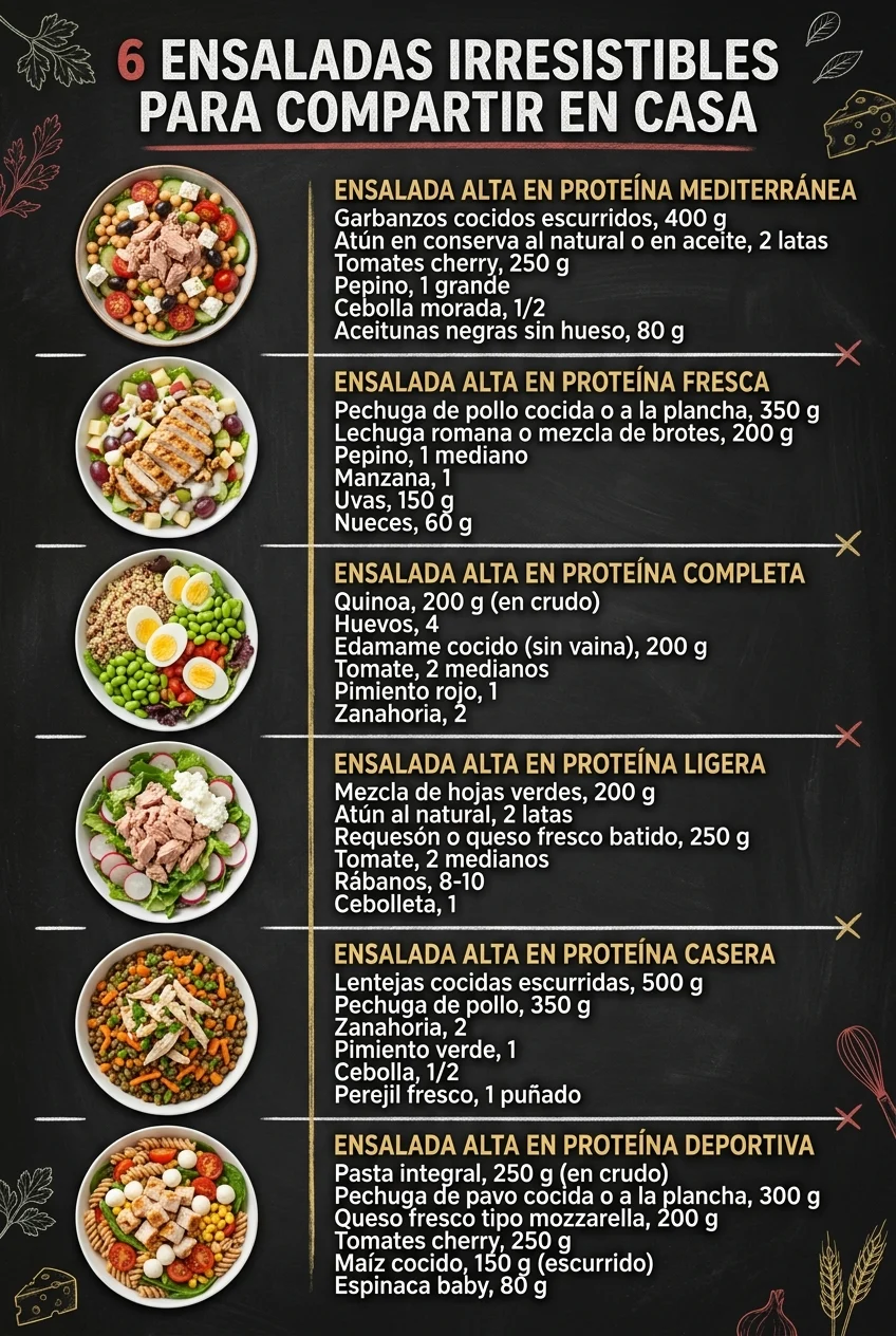 6 Ensaladas irresistibles para compartir en casa