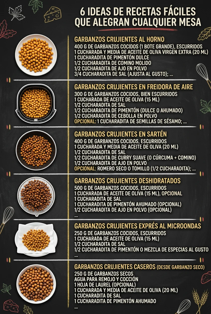 6 Ideas de Recetas faciles que alegran cualquier mesa