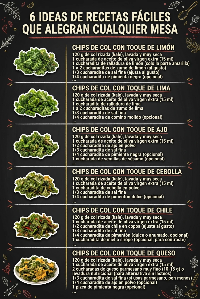 6 Ideas de Recetas faciles que alegran cualquier mesa