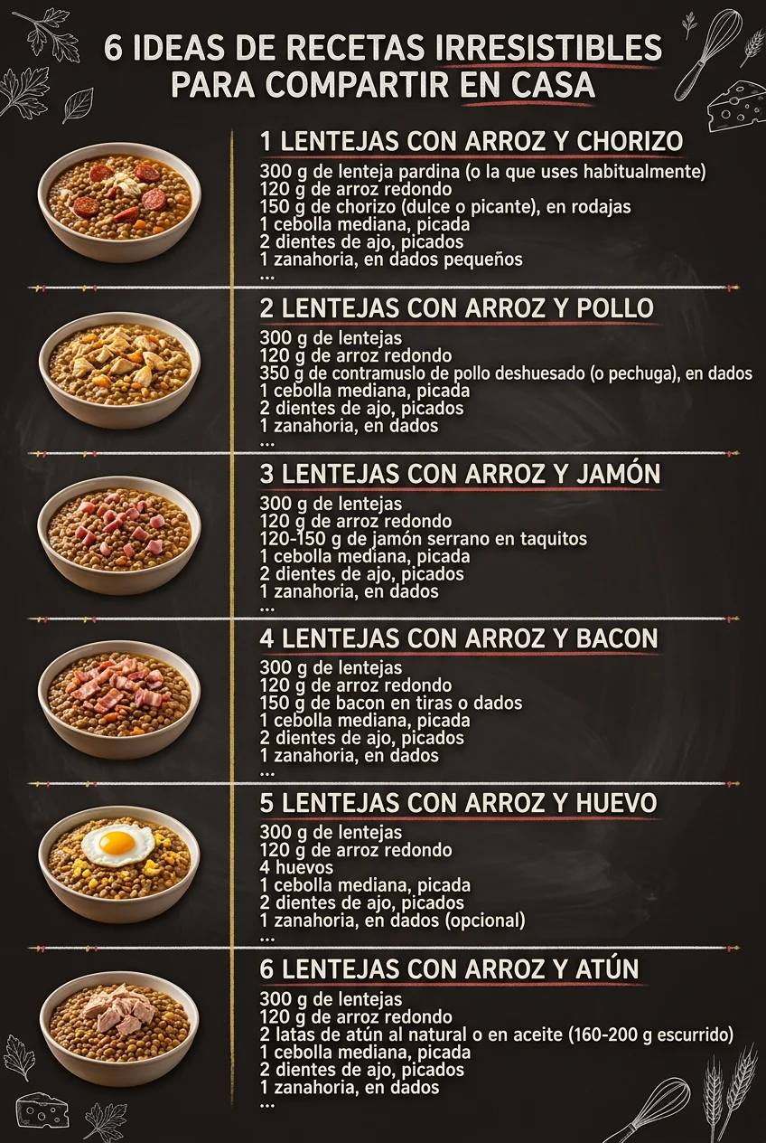 6 Ideas de Recetas irresistibles para compartir en casa
