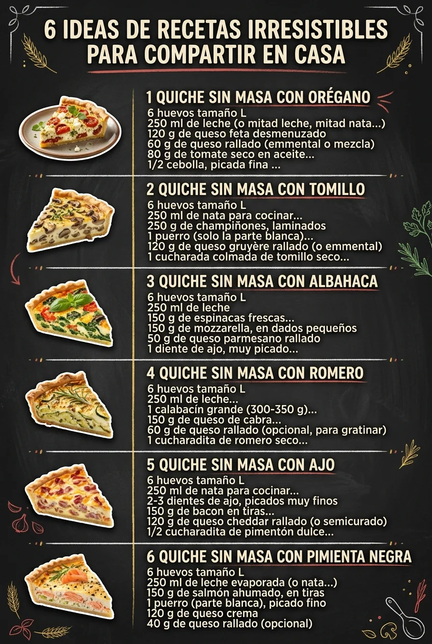 6 Ideas de Recetas irresistibles para compartir en casa