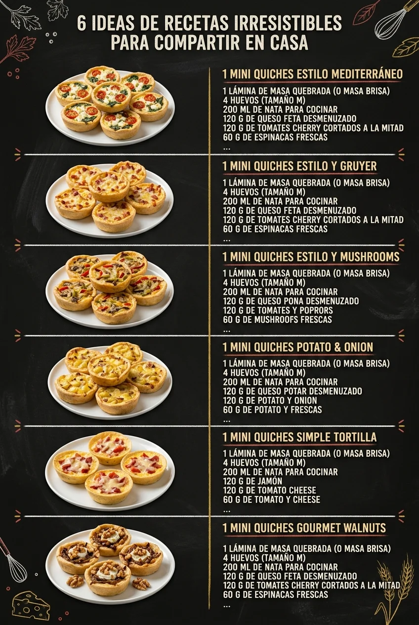 6 Ideas de Recetas irresistibles para compartir en casa