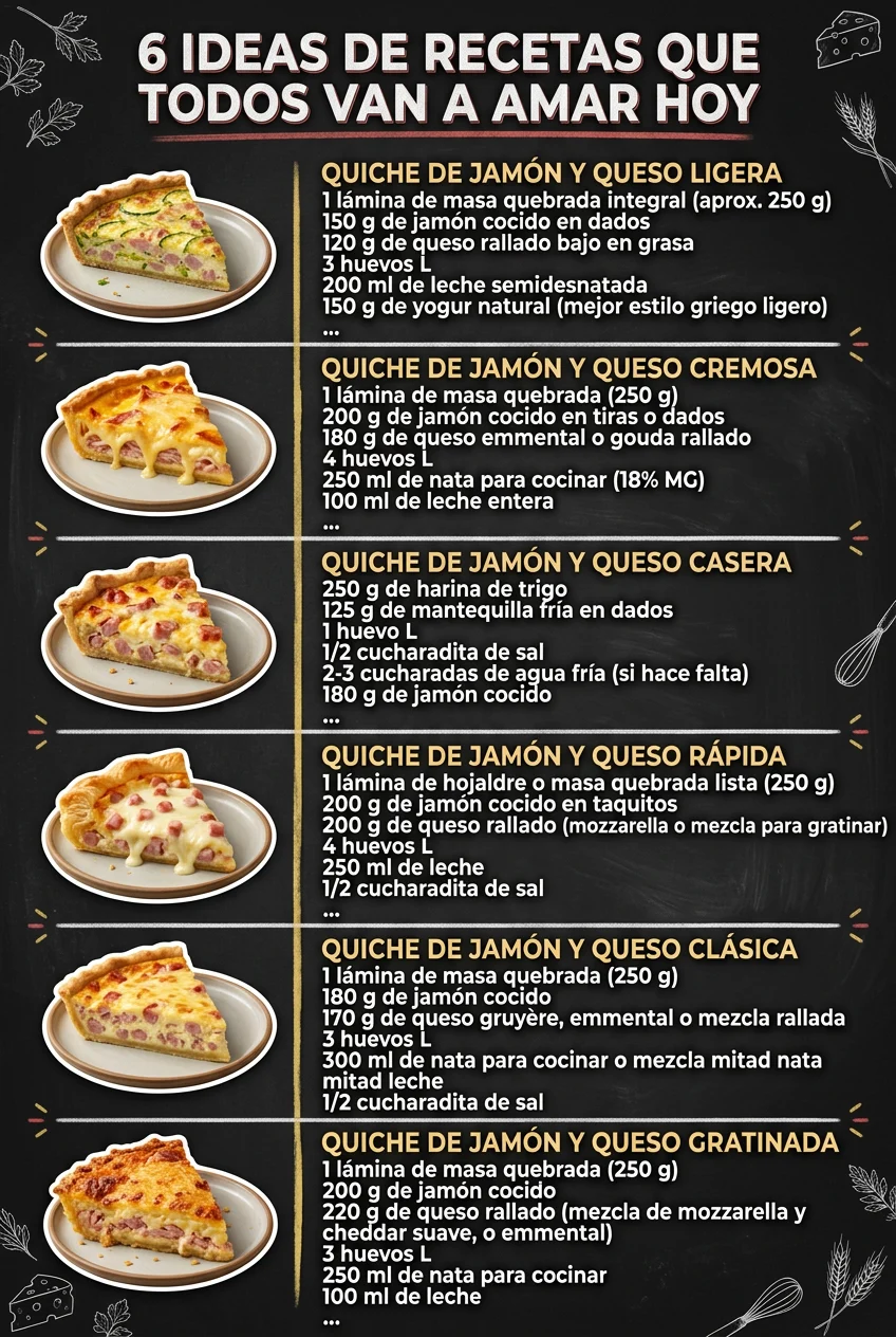 6 Ideas de Recetas que todos van a amar hoy