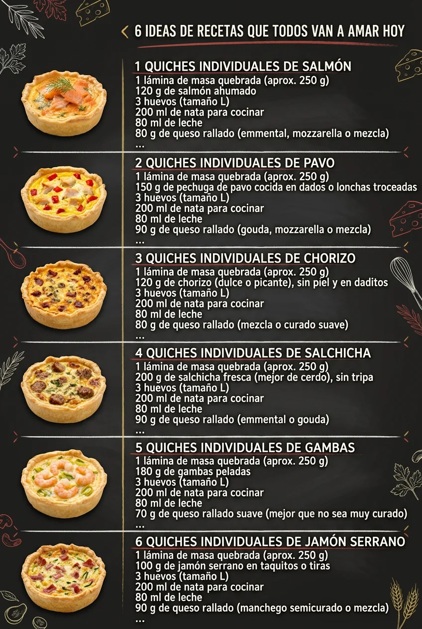 6 Ideas de Recetas que todos van a amar hoy