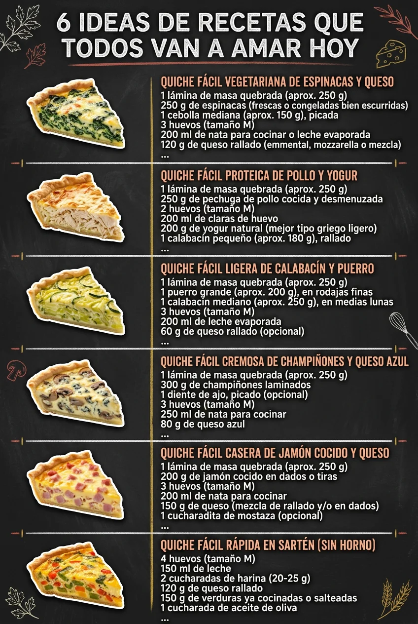 6 Ideas de Recetas que todos van a amar hoy
